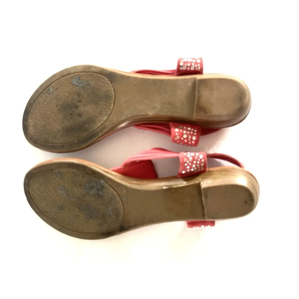 Y2K Boho-Glam Madden Girl Coral Gladiator Glam Resortwear Sandal 7 Cruise Chic